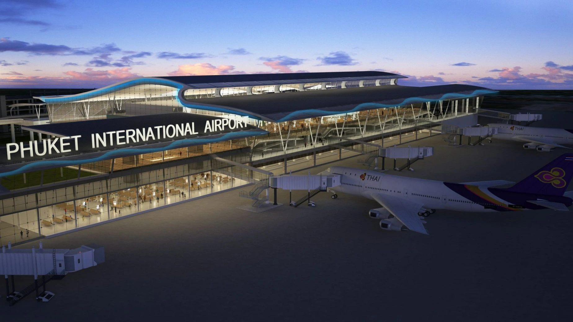 Phuket International Airport HKT Andaman coast Thailand arrival