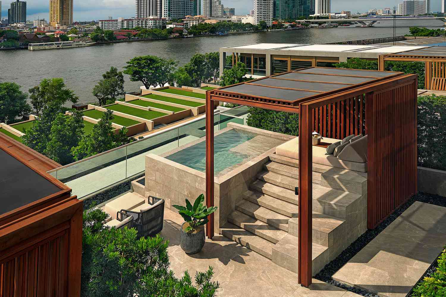 Capella Bangkok riverside villa private plunge pool