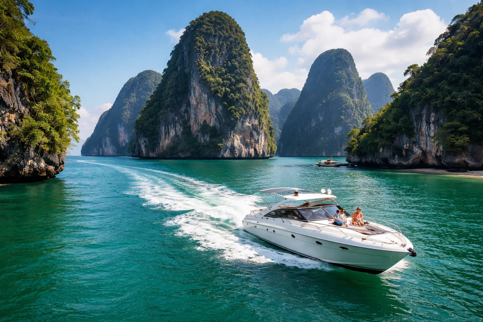 Phang Nga Bay Phuket private boat charter limestone karsts