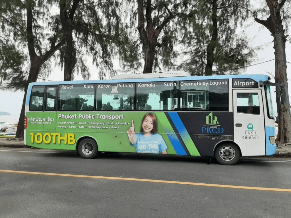 Phuket Airport Smart Bus public transport Thailand