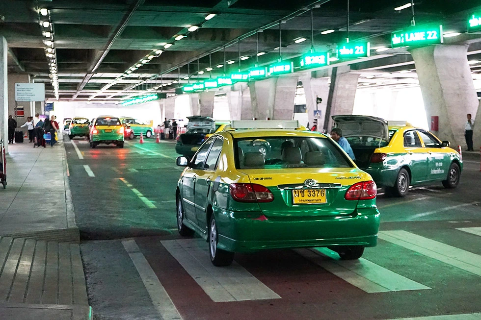 public taxis at the Suvarnabhumi Airport in Bangkok