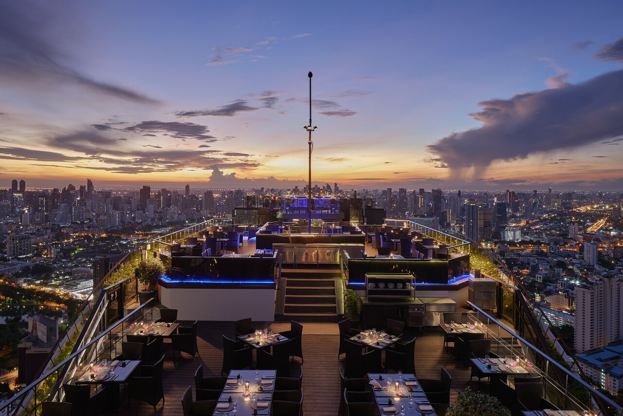 Bangkok city view from Vertigo rooftop bar