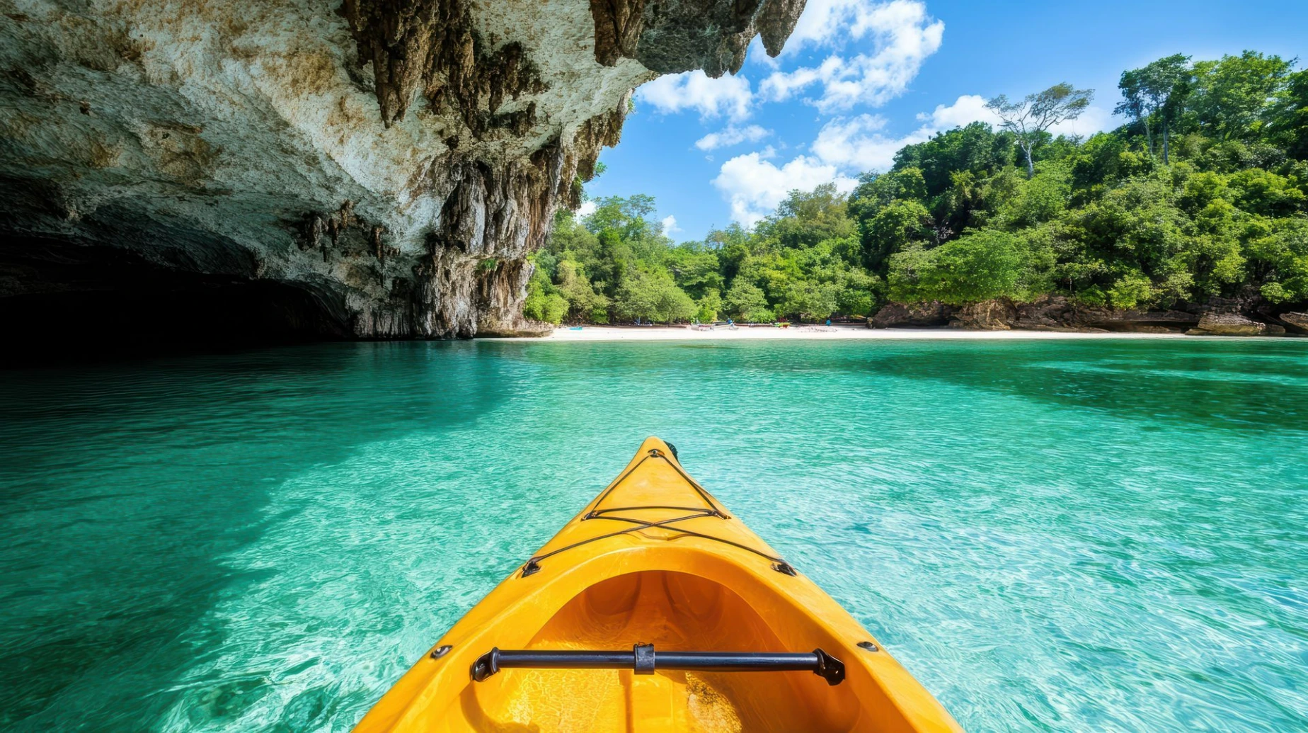 Kayak in the turquoise waters of the Krabi lagoon