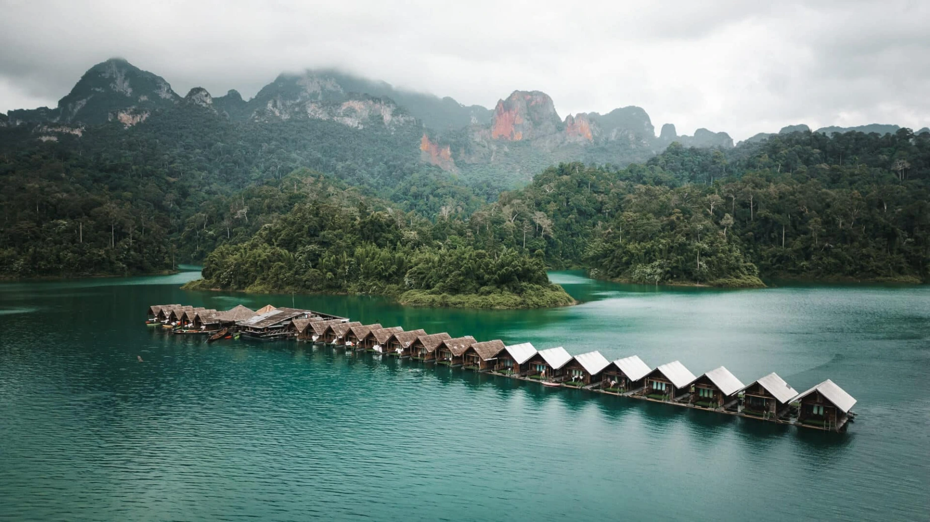 Cheow Lan Lake within Khao Sok National Park in southern Thailand