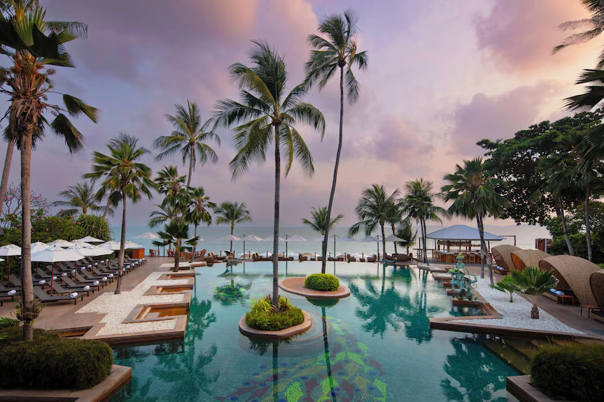 Pool area of the Anantara Bophut Koh Samui Resort