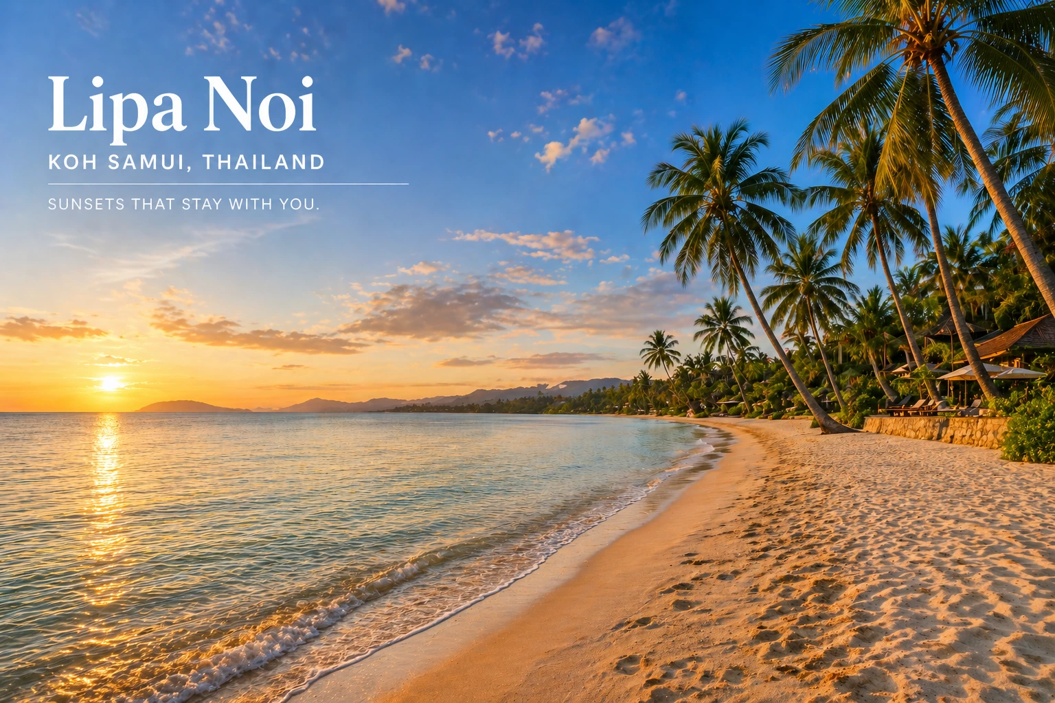 Tropical sunset at Lipa Noi beach