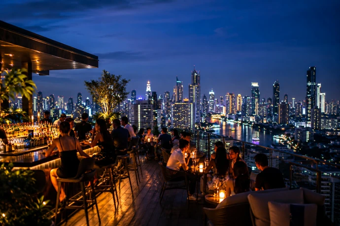 Bangkok rooftop bar scene