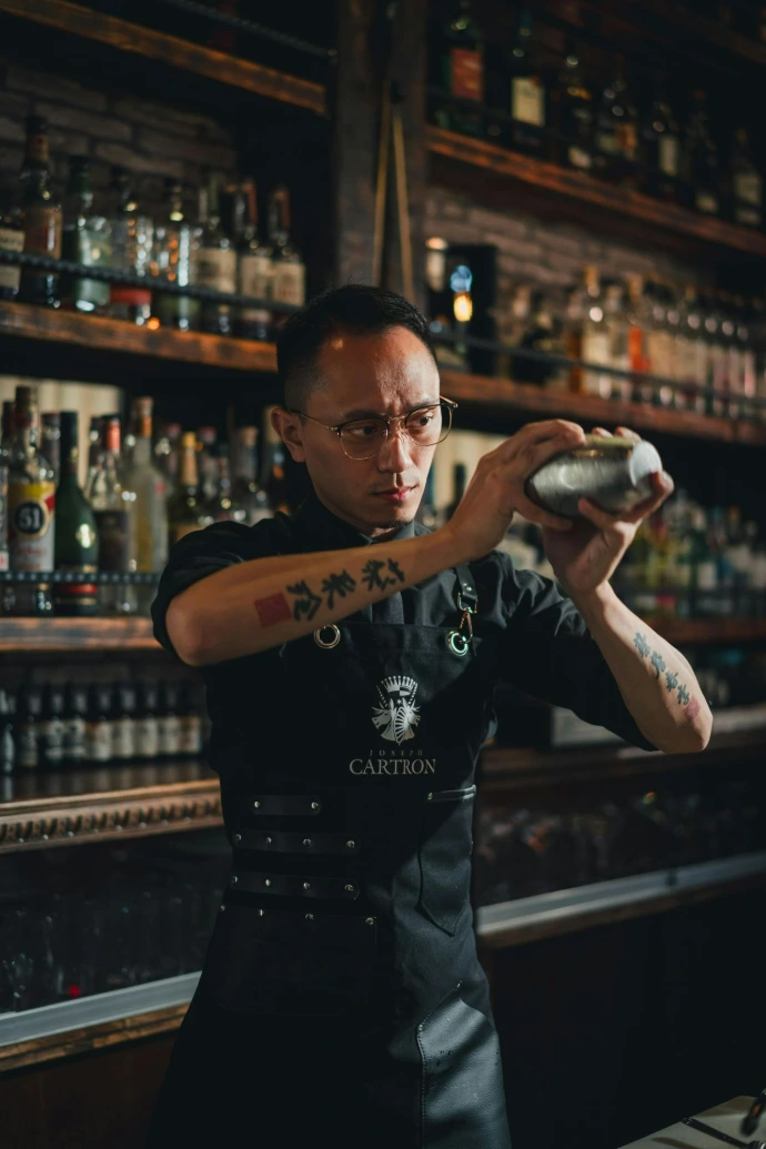 Bartender preparing cocktail