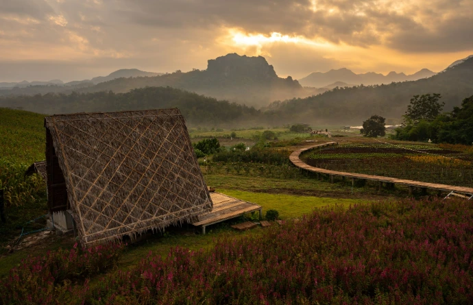 Beautiful view of limestone mountains