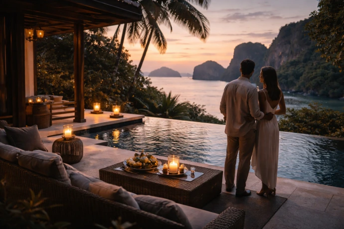 Elegant evening at villa